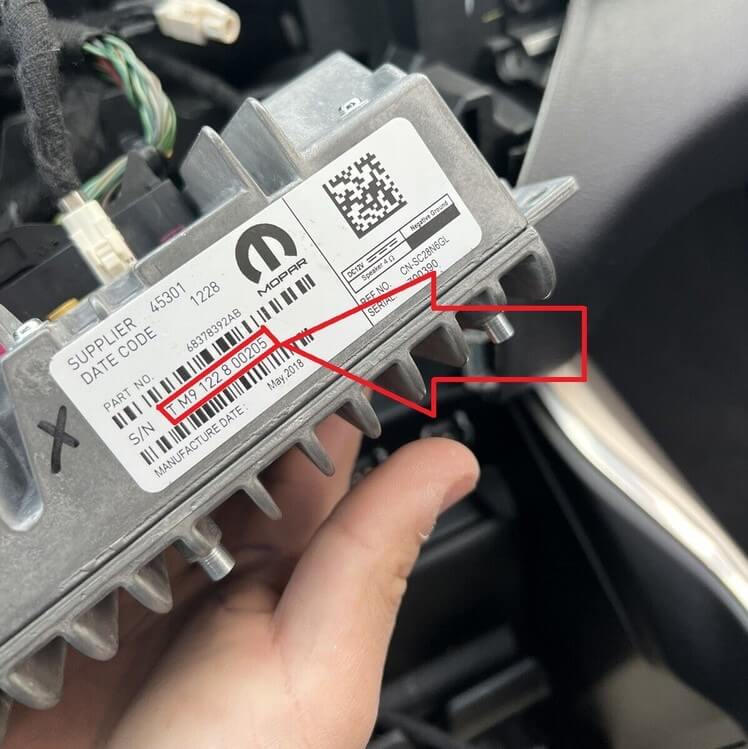 How to remove uconnect radio to get serial number for radio anti theft code